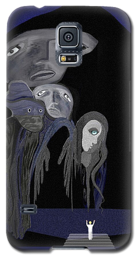 Ghost Galaxy S5 Case featuring the painting 004 - Arrival of the Gods by Irmgard Schoendorf Welch