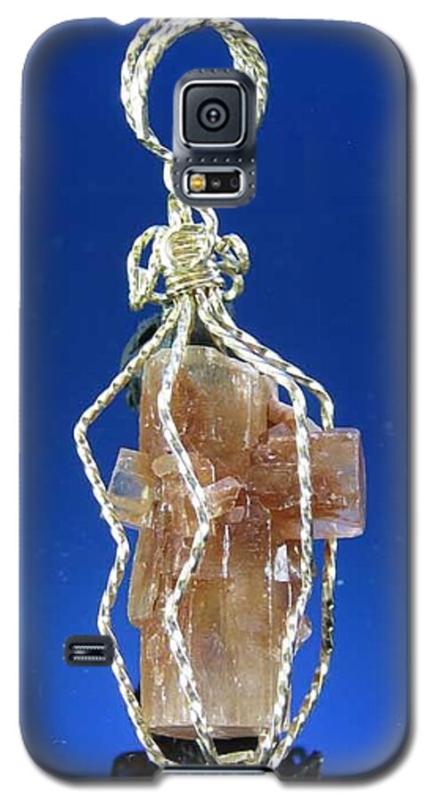 Pendant Galaxy S5 Case featuring the jewelry 0658 Caged Crystal by Dianne Brooks