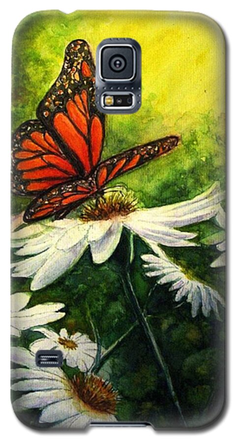 Monarch Butterfly Galaxy S5 Case featuring the painting A Life-changing Encounter by Hazel Holland