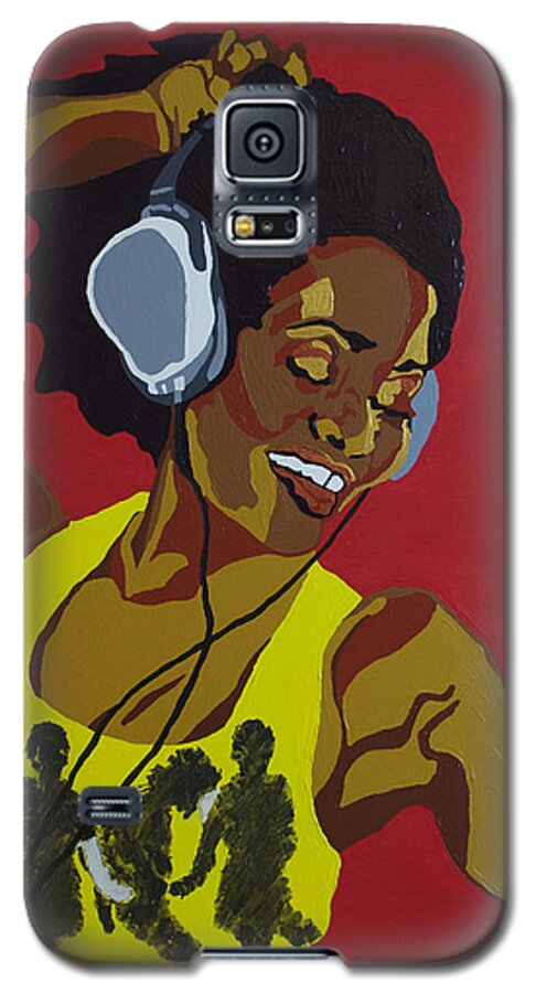 Acrylic Galaxy S5 Case featuring the painting Blame It On The Boogie #2 by Rachel Natalie Rawlins