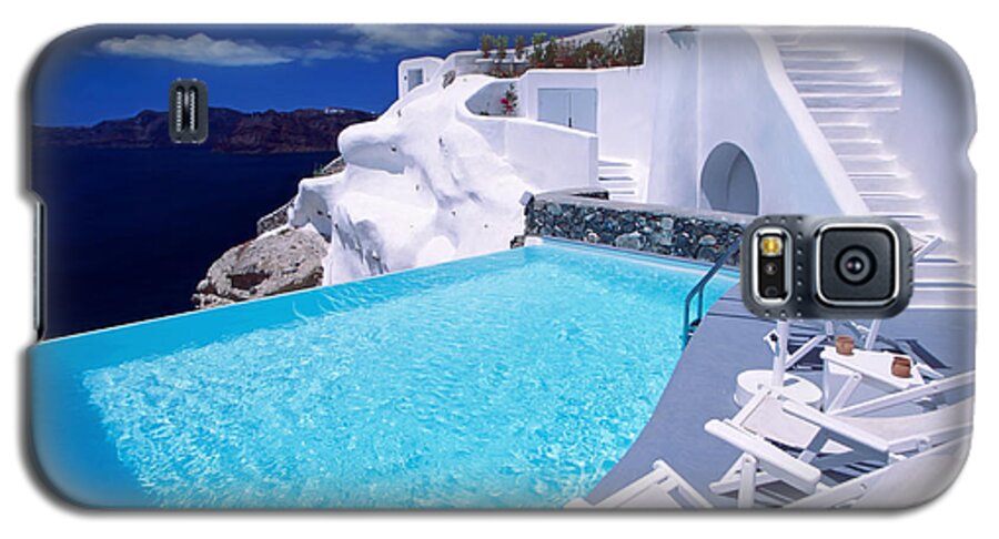 Santorini Galaxy S5 Case featuring the photograph Blue Soda #1 by Aiolos Greek Collections