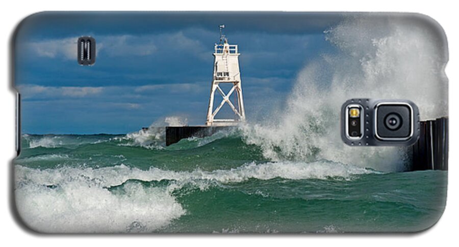 Rough Seas Galaxy S5 Case featuring the photograph Break Wall Waves #2 by Gary McCormick