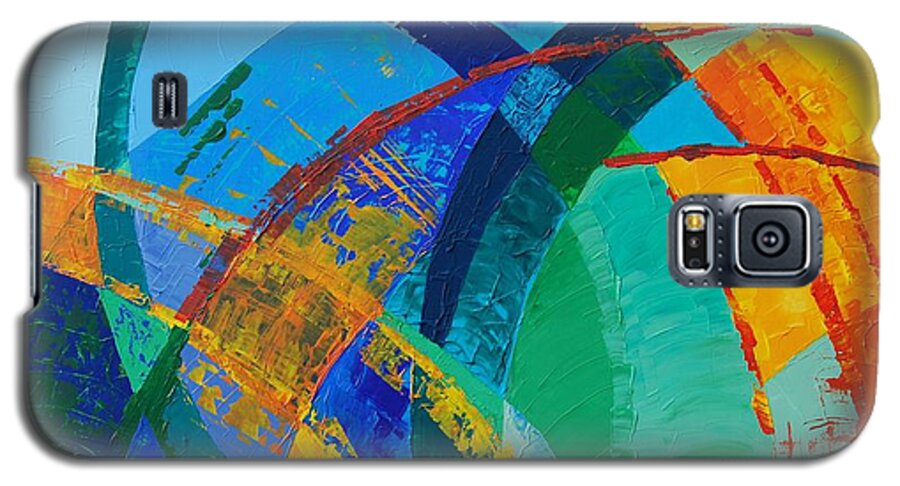 Abstract Galaxy S5 Case featuring the painting Choices by Linda Bailey