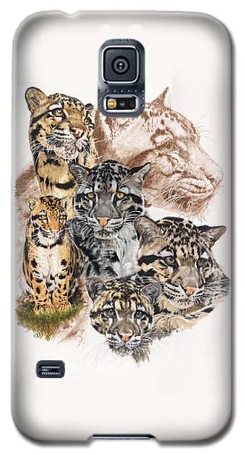 Clouded Leopard Galaxy S5 Case featuring the mixed media Cloudburst by Barbara Keith