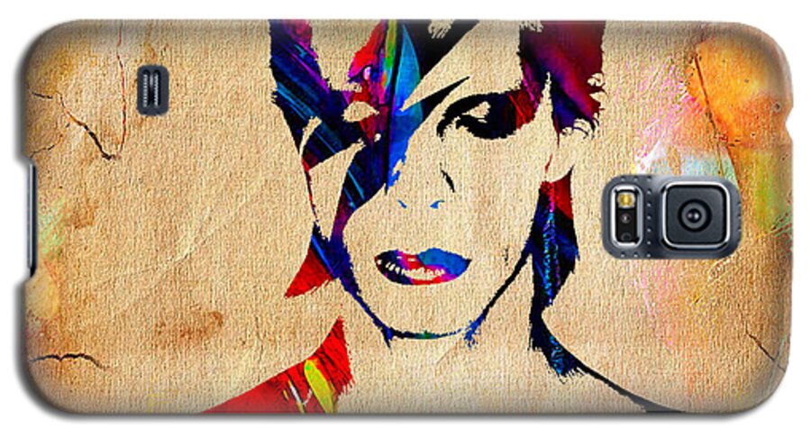 David Bowie Galaxy S5 Case featuring the mixed media David Bowie Collection #30 by Marvin Blaine