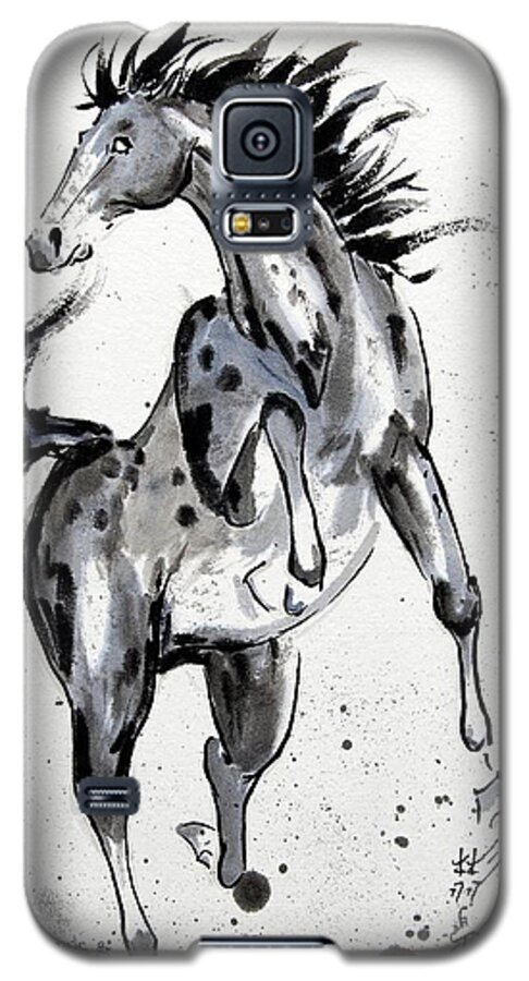 Horse Galaxy S5 Case featuring the painting Exuberance by Bill Searle