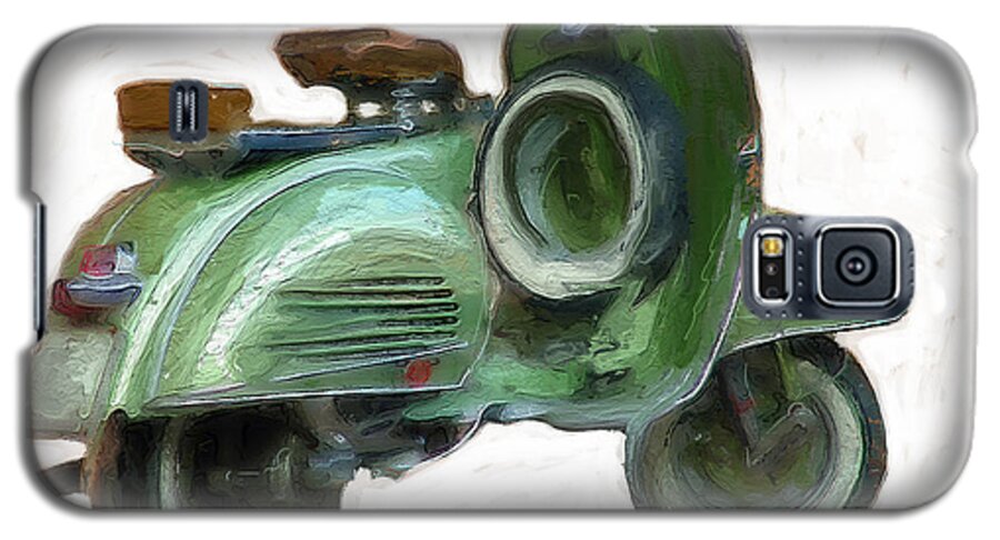 Vespa Galaxy S5 Case featuring the mixed media Let's Go For a Ride #1 by Russell Pierce
