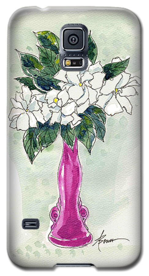 Flowers Galaxy S5 Case featuring the painting Mama's Vase by Adele Bower