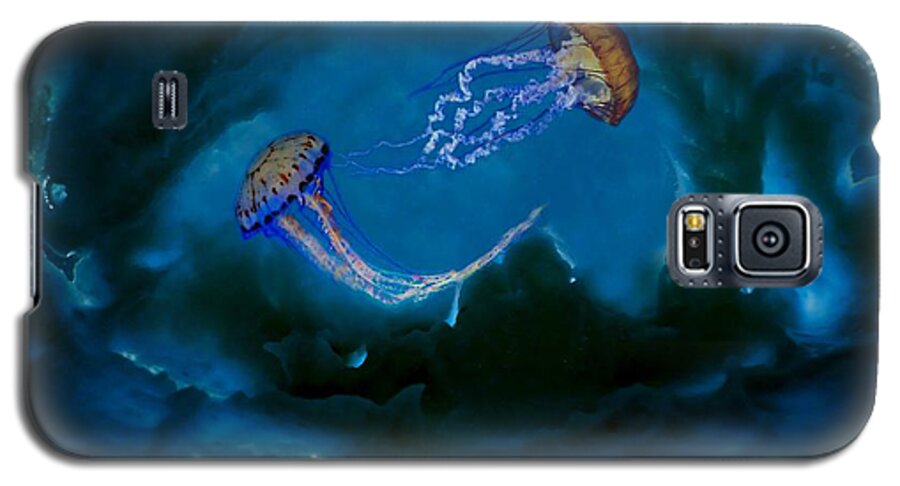 Ocean Art Galaxy S5 Case featuring the mixed media Medusa's Cavern #1 by Steed Edwards