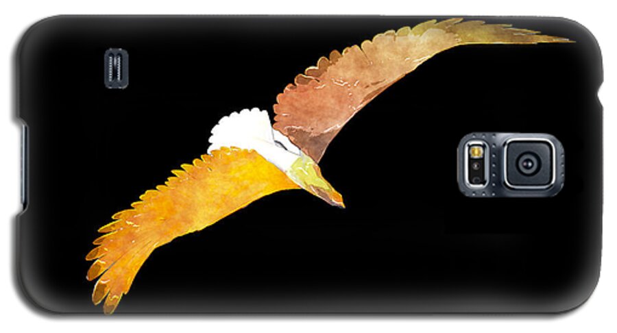 Eagle Galaxy S5 Case featuring the painting Soaring Eagle #1 by The Art of Marsha Charlebois