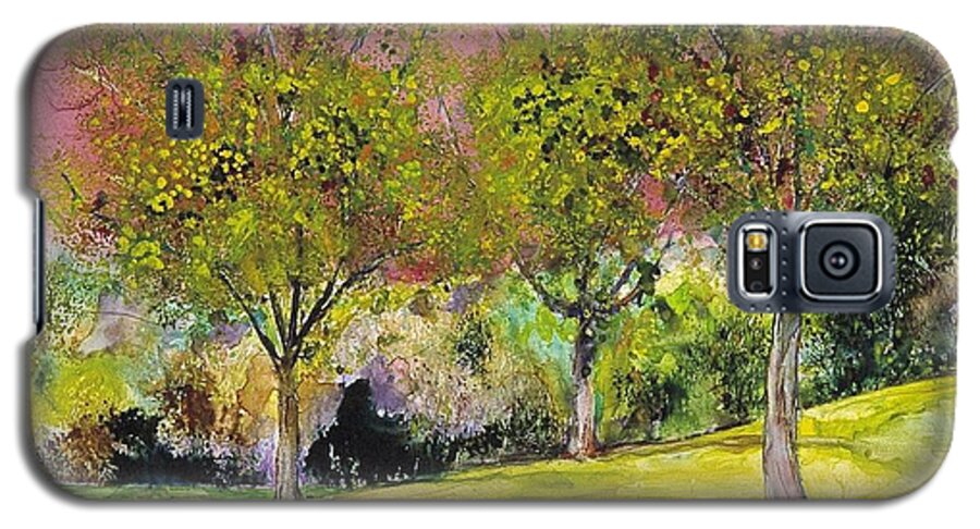 Park Galaxy S5 Case featuring the painting Springtime in Sawgrass Park #1 by Gary DeBroekert