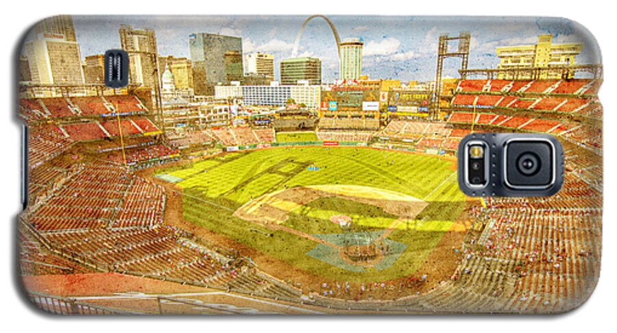 St. Louis Cardinals Galaxy S5 Case featuring the photograph St. Louis Cardinals Busch Stadium Texture 9252 #1 by David Haskett II
