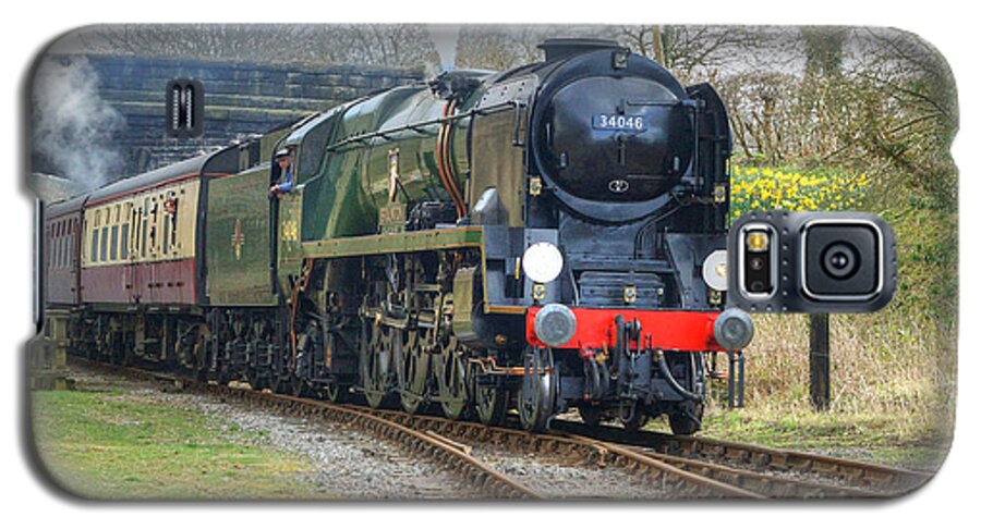 Steam Galaxy S5 Case featuring the photograph Steam locomotive 34046 Braunton #1 by David Birchall