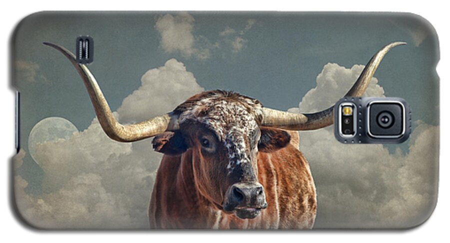 Cow Galaxy S5 Case featuring the photograph Texas Longhorn by Karen Slagle