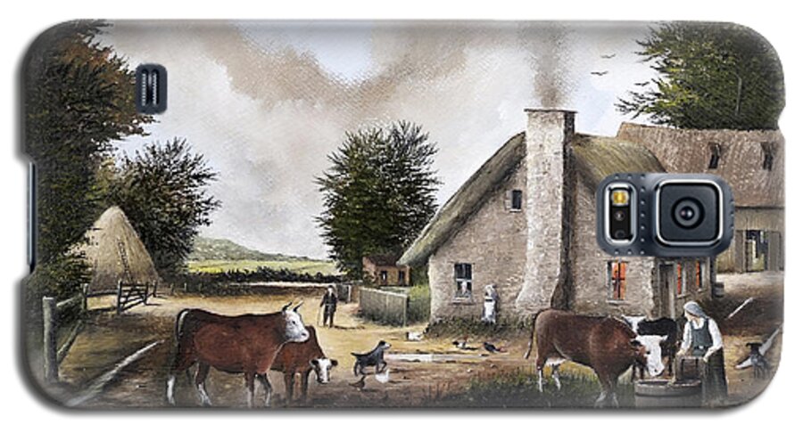 Countryside Galaxy S5 Case featuring the painting The Farmyard by Ken Wood