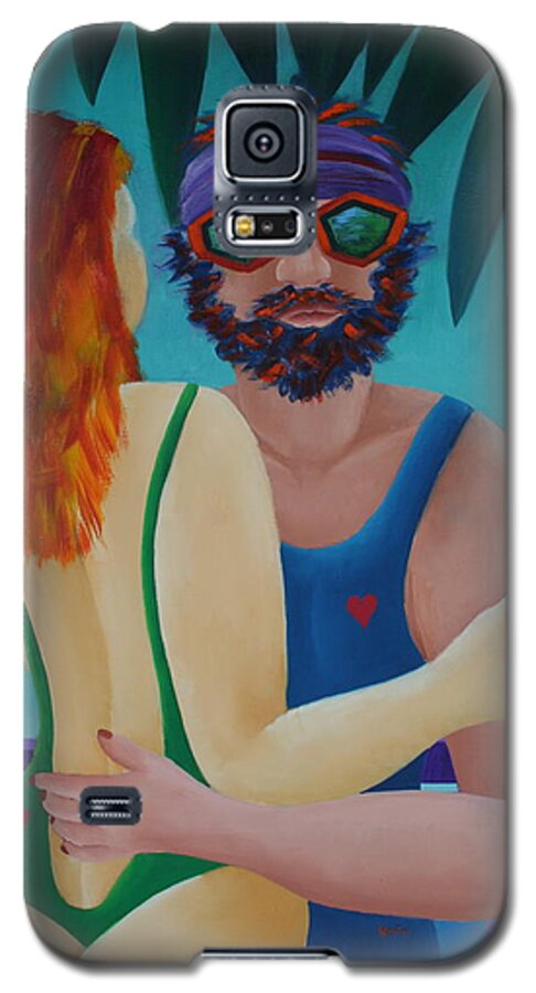 Figurative Galaxy S5 Case featuring the painting Tropical Dance #1 by Karin Eisermann