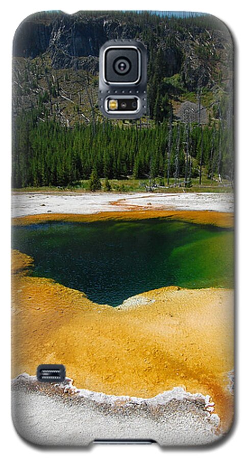 Emerald Pool Galaxy S5 Case featuring the photograph Yellowstone Emerald Pool #1 by Debra Thompson