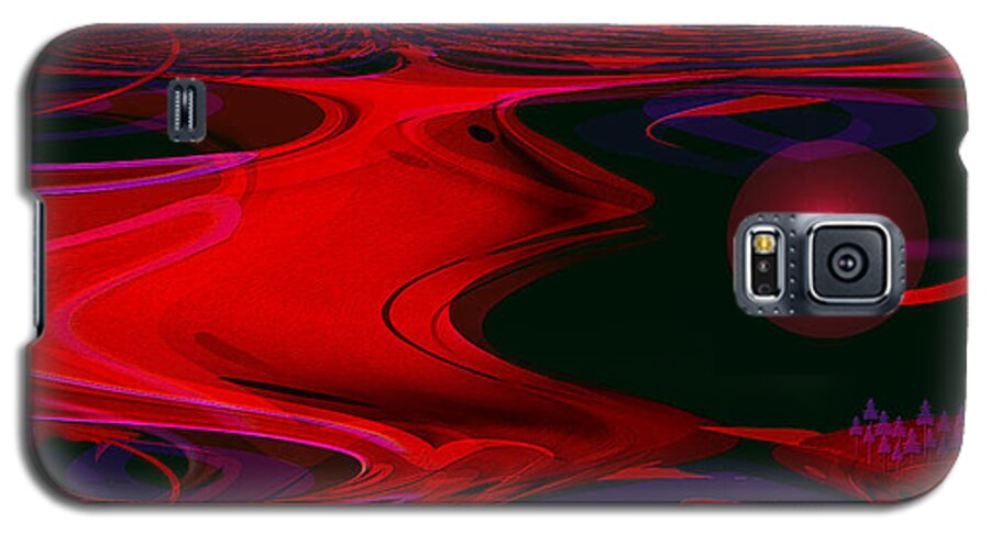 1137 Galaxy S5 Case featuring the painting 1137 - Parallel Universe by Irmgard Schoendorf Welch