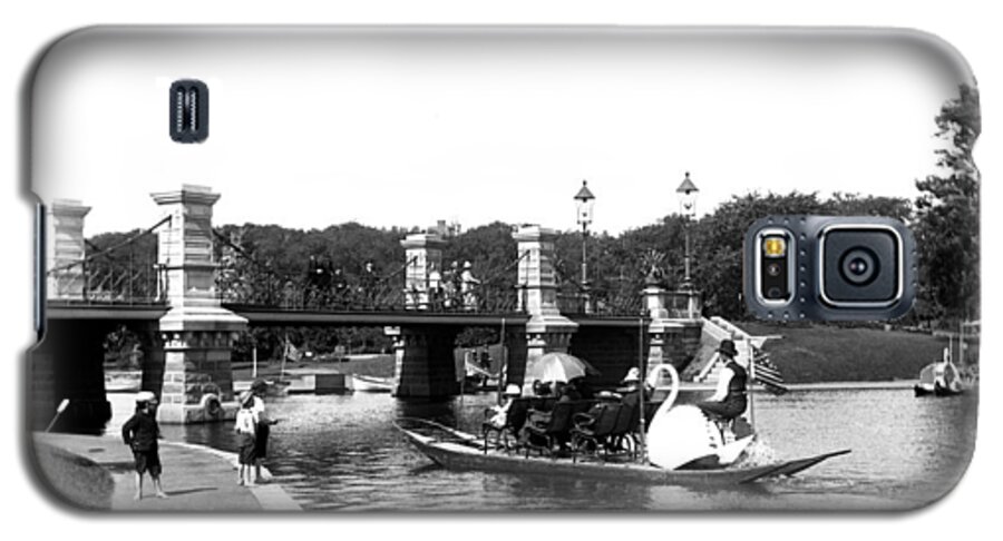 Boston Galaxy S5 Case featuring the photograph 1900 Boston Swan Boats by Historic Image