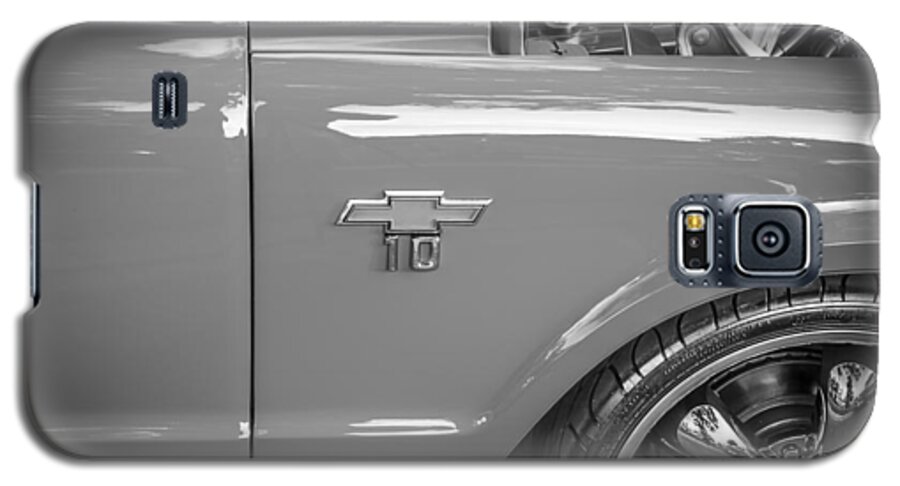 1967 Chevy Galaxy S5 Case featuring the photograph 1967 Chevy Silverado Pick up Truck BW by Rich Franco