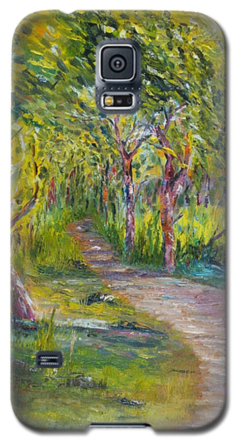 Path Galaxy S5 Case featuring the painting Coastal Path #2 by Conor Murphy