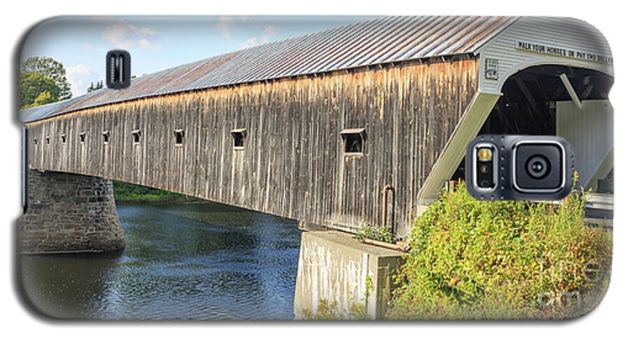 Vermont Galaxy S5 Case featuring the photograph Cornish-Windsor Covered Bridge III by Edward Fielding