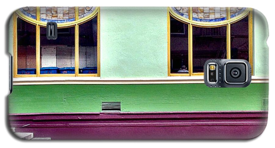 #window #stairs #color #green Galaxy S5 Case featuring the photograph Double Window #2 by Julie Gebhardt