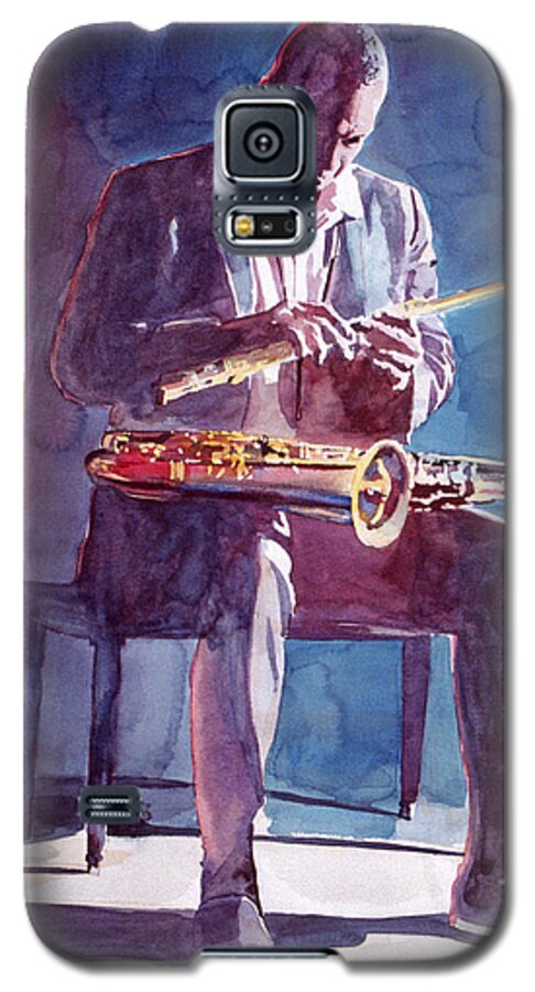 Jazz Player Galaxy S5 Case featuring the painting John Coltrane #3 by David Lloyd Glover