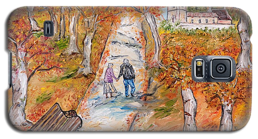 Oil Painting Galaxy S5 Case featuring the painting L'autunno della vita #2 by Loredana Messina