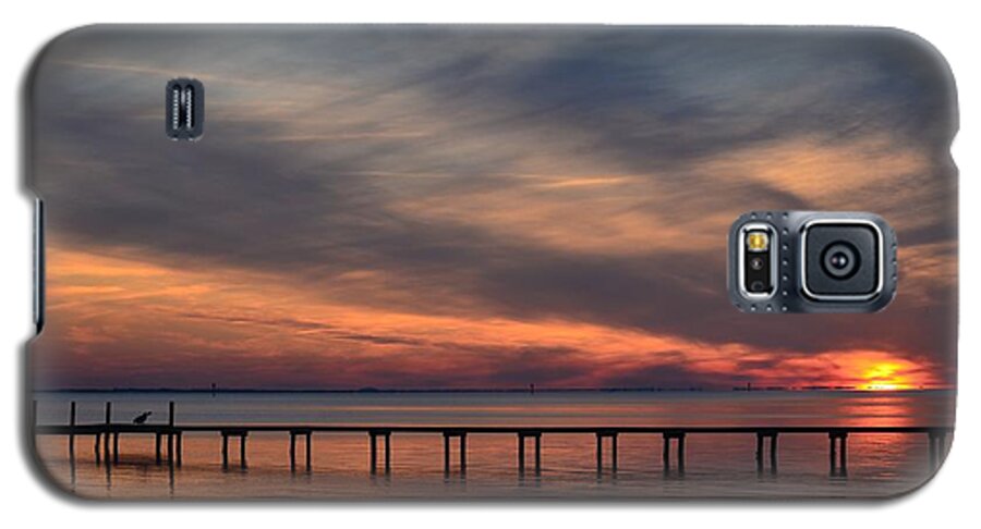 Mirrored Galaxy S5 Case featuring the photograph Mirrored Sunset Colors on Santa Rosa Sound #2 by Jeff at JSJ Photography