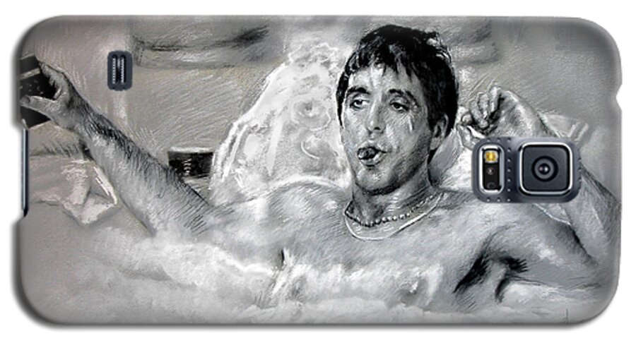 Scarface Galaxy S5 Case featuring the drawing Scarface #2 by Viola El