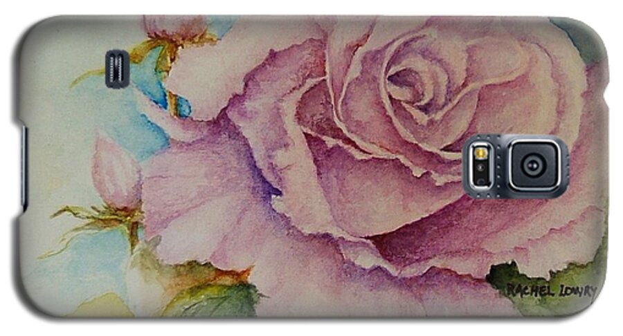Watercolor Galaxy S5 Case featuring the painting Susan's Rose #2 by Rachel Lowry