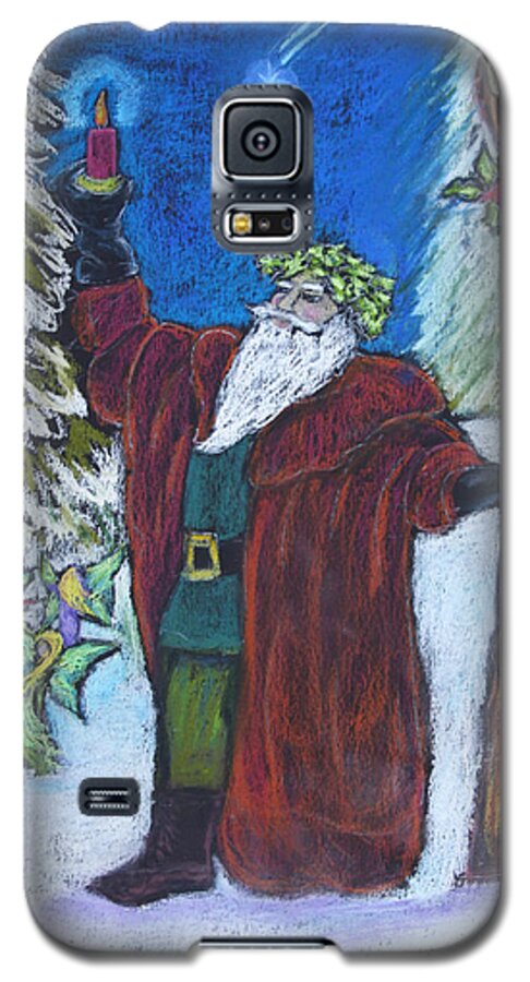 Faery Shaman Galaxy S5 Case featuring the pastel The Holly King #1 by Diana Haronis