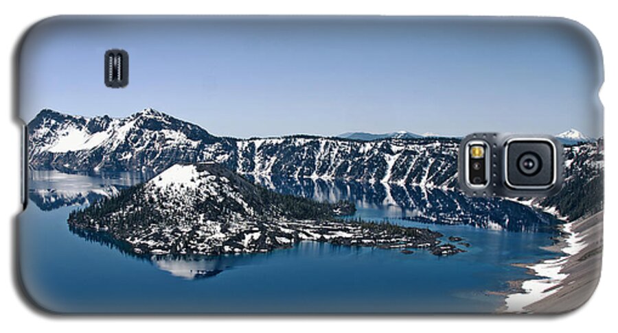 Crater Lake Galaxy S5 Case featuring the photograph Wizard Island #2 by Betty Depee