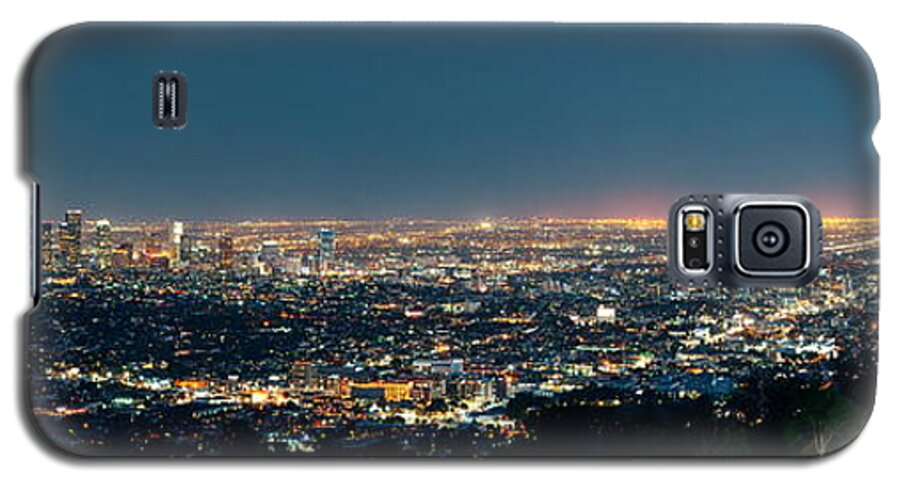 Architecture Galaxy S5 Case featuring the photograph Los Angeles at night #20 by Songquan Deng