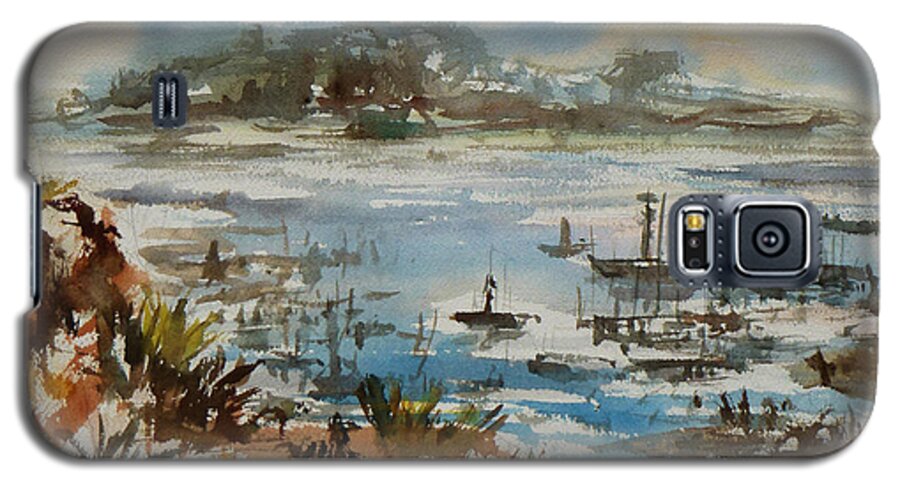 Monterrey Galaxy S5 Case featuring the painting Bay Scene by Xueling Zou