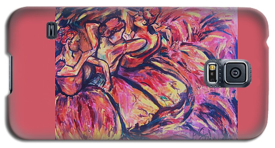 Dancers Galaxy S5 Case featuring the painting Dancers by Dawn Caravetta