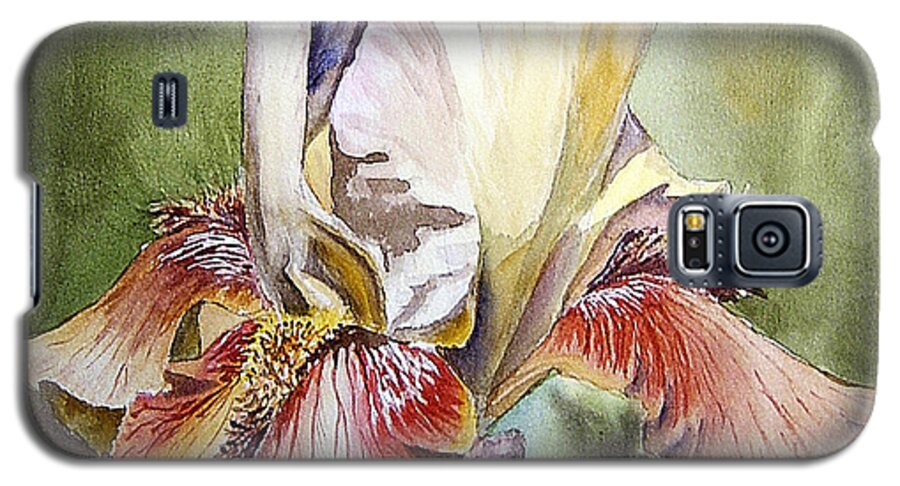 Flower Painting Galaxy S5 Case featuring the painting Iris Painting by Irina Sztukowski