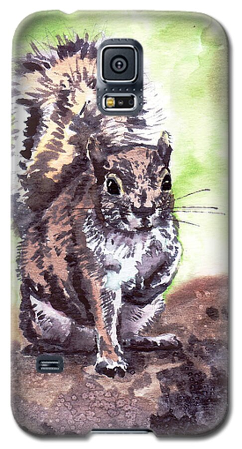 Squirrel Galaxy S5 Case featuring the painting Squirrel by Masha Batkova