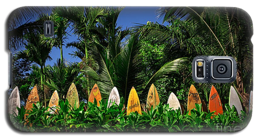 Hawaii Galaxy S5 Case featuring the photograph Surf Board Fence Maui Hawaii #5 by Edward Fielding