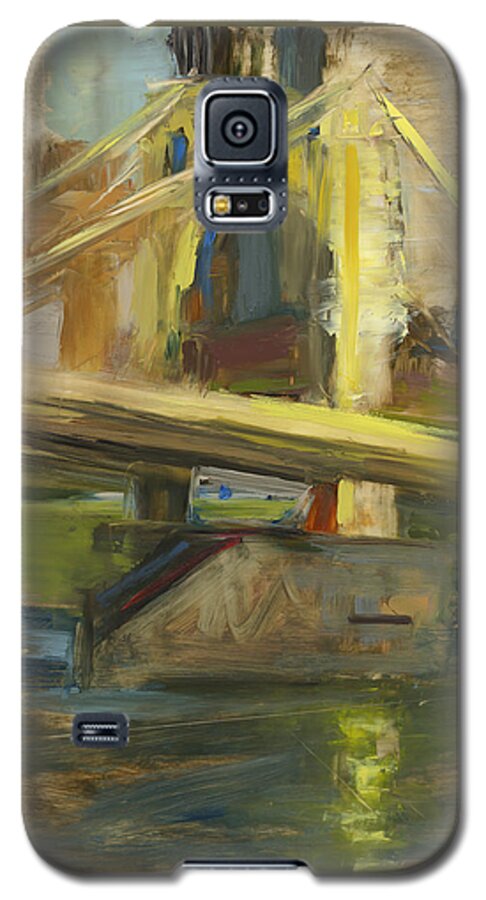 Bridges Galaxy S5 Case featuring the painting Untitled #382 by Chris N Rohrbach