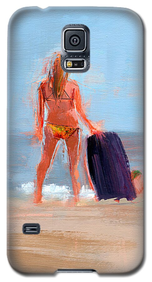 Beach Galaxy S5 Case featuring the painting Untitled #369 by Chris N Rohrbach
