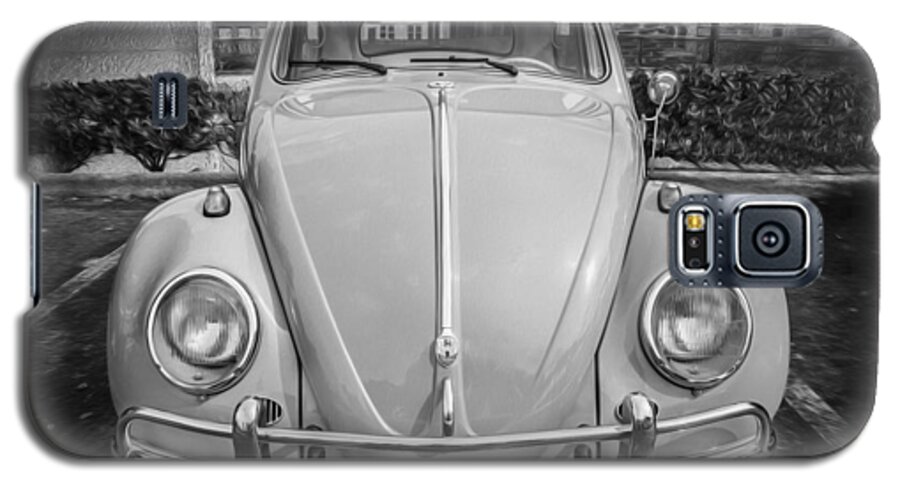 1962 Vw Galaxy S5 Case featuring the photograph 1962 Volkswagen Beetle VW Bug BW #5 by Rich Franco