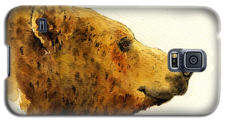 Grizzly Bear Galaxy S5 Case featuring the painting Grizzly bear #6 by Juan Bosco