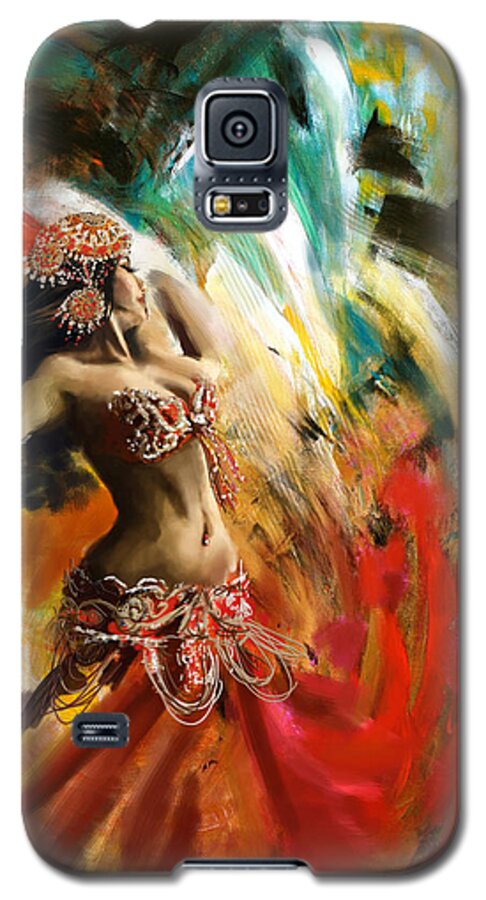 Belly Dance Art Galaxy S5 Case featuring the painting Abstract Belly Dancer 19 by Corporate Art Task Force