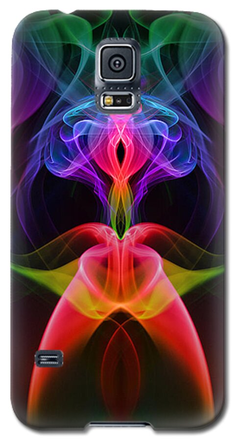 Spiritual Galaxy S5 Case featuring the photograph 9132 Spirit Art in Green Red Blue by Chris Maher