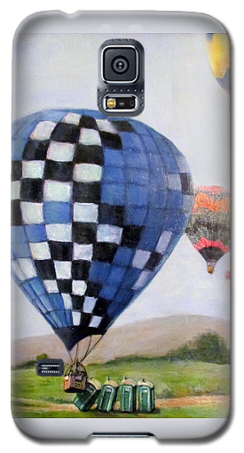Balloon Disaster Galaxy S5 Case featuring the painting A Balloon Disaster by Donna Tucker