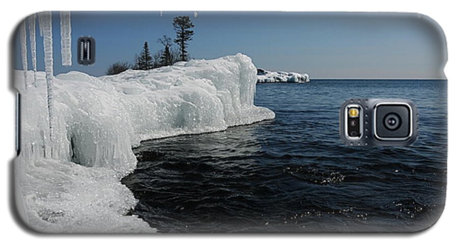 Ice Cave  Lake Superior  Ice Formations Galaxy S5 Case featuring the photograph A different point of view by Sandra Updyke