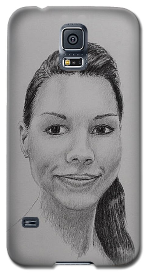 Portrait Galaxy S5 Case featuring the drawing A G by Daniel Reed
