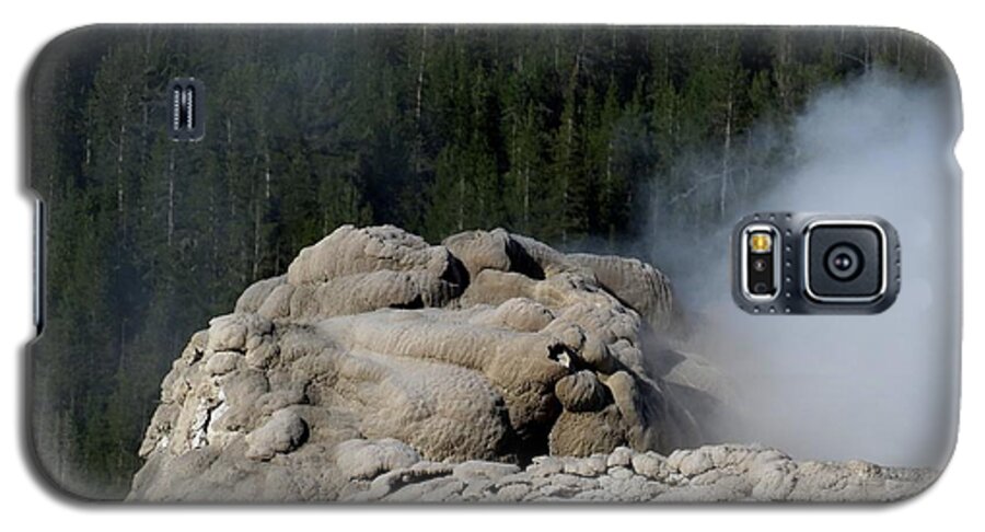 A Smoking Man. Yellowstone Hot Springs Galaxy S5 Case featuring the photograph A Smoking Man. Yellowstone Hot Springs by Ausra Huntington nee Paulauskaite
